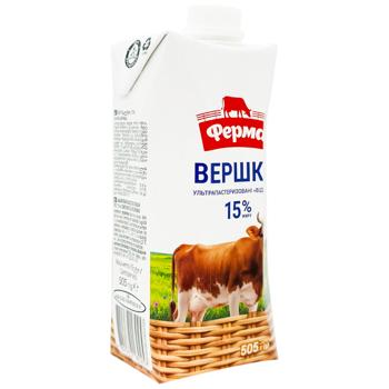 Сливки Ферма жидкие ультрапастеризованные 15% 505г - купить, цены на Grono - фото 3