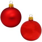 Shiny/Matte Red Christmas Tree Ball 6cm in assortment