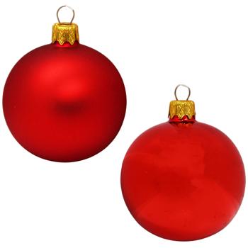 Куля ялинкова блискуча/матова червоний 6см в асортименті