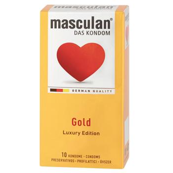 Презервативи Masculan Gold 10шт - купити, ціни на Чудо Маркет - фото 1