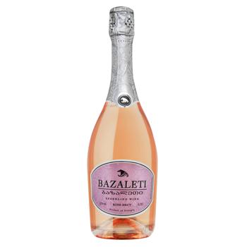 Вино игристое Bazaleti розовое брют 12% 0,75л - купить, цены на Идеал - фото 1