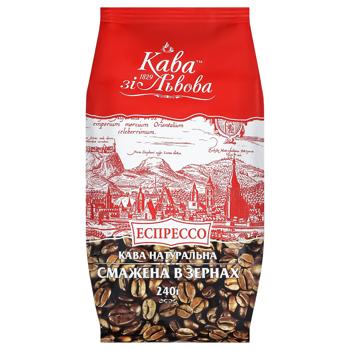 Кава в зернах Кава зі Львова Еспрессо 240г - купити, ціни на МегаМаркет - фото 2