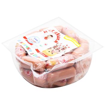 Myasna Hildiya Myasnyashky Pyatachky Sausages with Cheese Top Grade ~1kg - buy, prices for METRO - photo 1