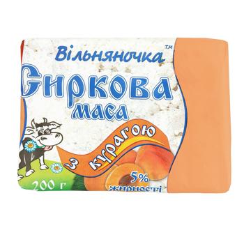 Масса творожная Вільняночка с курагой 5% 200г - купить, цены на Auchan - фото 1