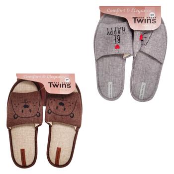 Twins Indoor Women's Slippers with Embroidery s.36-41 in Assortment - buy, prices for NOVUS - photo 1