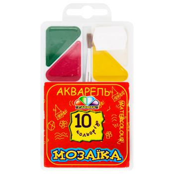 Gamma Watercolor Paints 10 Colors - buy, prices for MegaMarket - photo 1