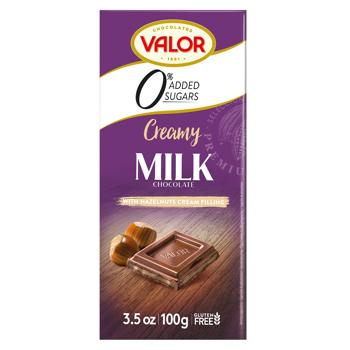 Valor Sugar-Free with Whole Hazelnut Milk Chocolate 100g - buy, prices for Biotus - photo 1