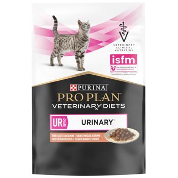 Корм вологий Pro Plan Veterinary Diets UR Urinary з лососем для котів із захворюваннями сечовивідних шляхів 85г - купити, ціни на MasterZoo - фото 1