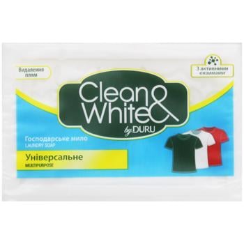 Мыло хозяйственное Duru Clean & White универсальное 125г - купить, цены на Идеал - фото 1