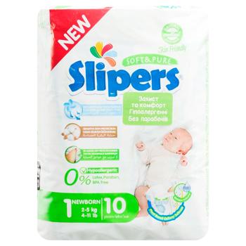 Slipers S-201 1 New Born Diapers 2-5kg 10pcs - buy, prices for COSMOS - photo 2