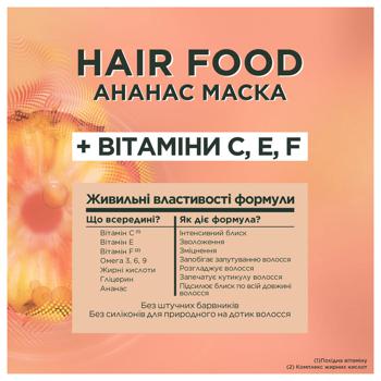 Маска Garnier Fructis Ананас Superfood Сяюча довжина для довгого тьмяного волосся 400мл - купити, ціни на За Раз - фото 6