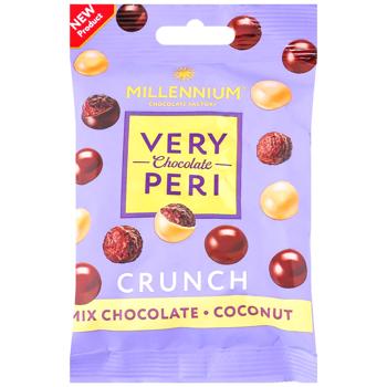 Millennium Very Peri Crunch Dragee in Milk and White Chocolate with Coconut 80g - buy, prices for Epicentr FOOD - photo 1