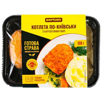 Portion Kiev-style Cutlet with Mashed Potatoes Ready Meal 300g