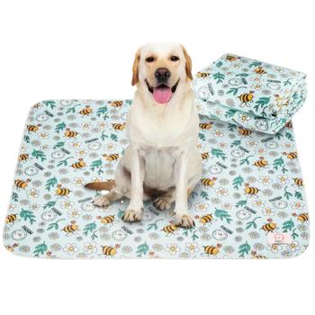 Misoko&Co Bees Reusable Dog Pee Pad 40x50cm Blue - buy, prices for MasterZoo - photo 3