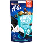 Ласощі для котів Felix Party Mix Морський Мікс з лососем, фореллю та минтаєм 60г