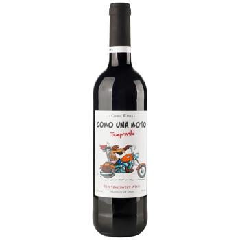 Вино Como Una Moto Tempranillo червоне напівсолодке 12% 0,75л - купити, ціни на ЕКО Маркет - фото 1
