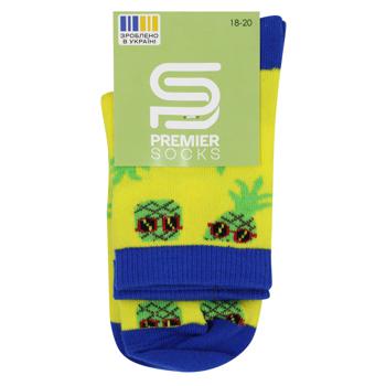 Premier Socks Pineapple Classic Children's Socks s.18-20