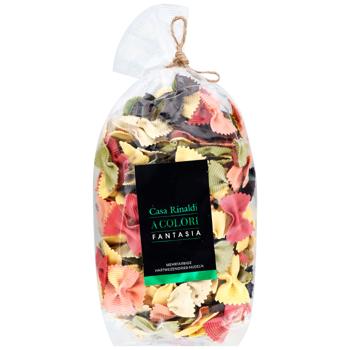 Макаронные изделия Casa Rinaldi Farfalle Fantasia 5 цветов 500г