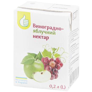 Auchan Grape-Apple Nectar 200ml - buy, prices for Auchan - photo 1