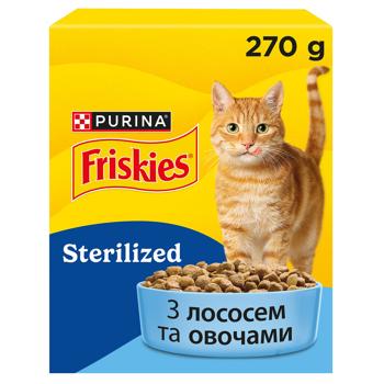 Корм сухой Friskies Sterilized с лососем, тунцом и овощами для стерилизованных кошек 270г - купить, цены на КОСМОС - фото 2