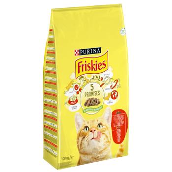 Корм сухой Friskies с говядиной, курицей и овощами для взрослых кошек 10кг - купить, цены на MasterZoo - фото 2