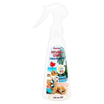 Auchan Sunscreen Spray Lotion SPF60 150ml - buy, prices for - photo 1