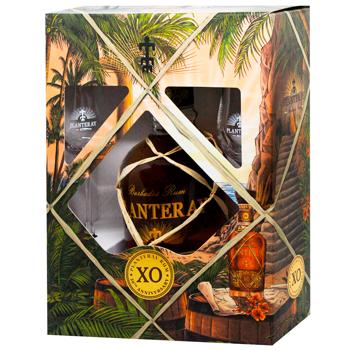 Planteray XO 20th Anniversary Rum 40% 0.7l + 2 Glasses - buy, prices for WINETIME - photo 1