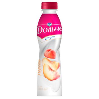 Dolce Peach Flavored Yogurt 2.5% 500g - buy, prices for Ideal - photo 1