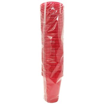 Red Plastic Cups 200ml 50pcs 34901A-11