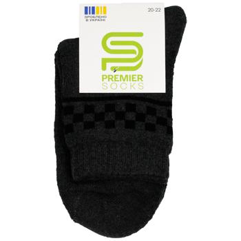 Premier Socks Ekonom Chessboard Children's Terry Socks s.20-22, 22-24 Dark Grey