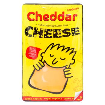 Сир Глобино Cheddar твердий слайси 45% 150г - купити, ціни на - фото 1