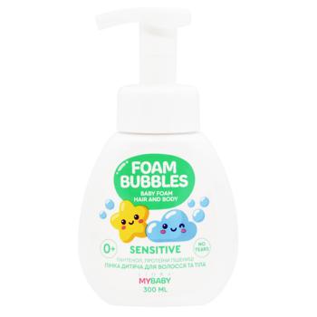 Liora Sensitive Panthenol, Wheat Proteins Baby Hair and Body Foam 0+ 300ml