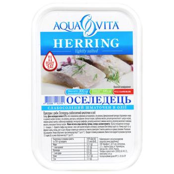 Оселедець Aquavita слабосолений філе-шматочки 300г - купити, ціни на - фото 3