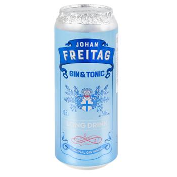 Johan Freitag Gin&Tonic Alcohol Cocktail 5% 0.5l