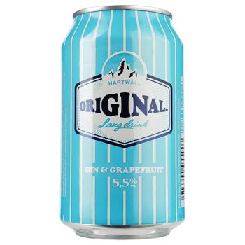 Коктейль Hartwall Original Long Drink Gin & Grapefruit 5,5% 0,33л