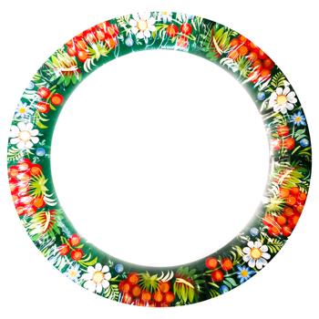 Набор посуды Уніпак Вишиванка бумажный одноразовый 6шт