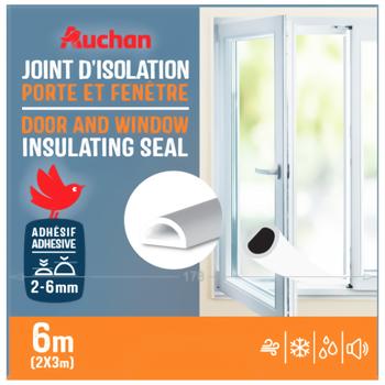 Auchan Door and Window Insulating Seal 2-6mm 6m