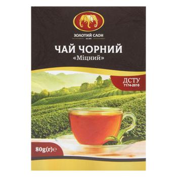 Чай черный Золотой Слон Крепкий листовой 80г - купить, цены на ЕКО Маркет - фото 3