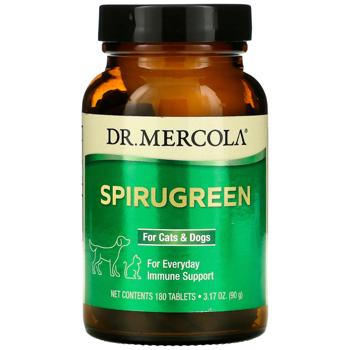 Імунний захист тварин, SpiruGreen, Dr. Mercola, для котів та собак, 180 таблеток (90 г) - купить, цены на Biotus - фото 1