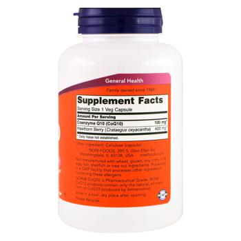 Now Foods CoQ10 Coenzyme Q10 100mg 180 capsules - buy, prices for Biotus - photo 2