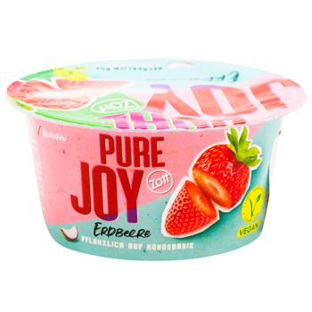 Йогурт кокосовый Zott Pure Joy со вкусом клубники 125г - купить, цены на МегаМаркет - фото 1