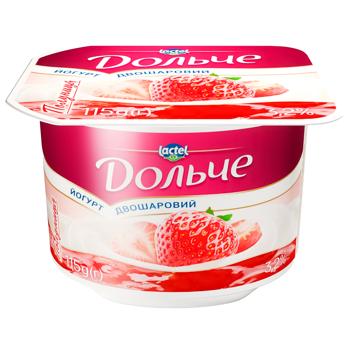Dolce Strawberry Flavored Two-Layer Yogurt 3.2% 115g