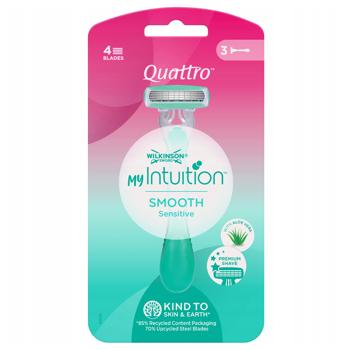Бритвы одноразовые Wilkinson Sword Quattro My Intuition Smooth Sensitive 
3шт
