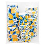 Ecofuture Lemons Disposable Paper Cups 110ml 6pcs, 250ml 6pcs, 340ml 6pcs