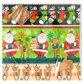 Luxy Christmas Paper Napkins 33х33cm 3 ply 18pcs - buy, prices for - photo 3