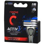 Cosmia Men 3 Activ + 3-blade Refills 4pcs