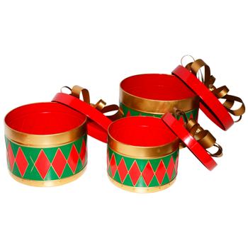 Набір металевих коробок 3шт Подарунок 152-035 BONADI 1 шт - купити, ціни на WINETIME - фото 2