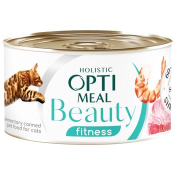 Optimeal Beauty Fitness Wet Food with Tuna and Shrimp for Cats 70g