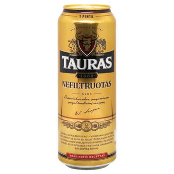 Tauras Nefiltruotas Light Unfiltered Beer 5% 0.568l