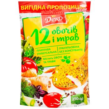 Приправа Деко 12 Овочів і трав гранульована 250г
